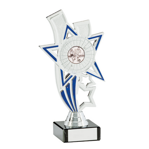 Apollo | Silver & Blue Multi-Sport Trophy | 185mm | G5