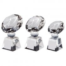 Crystal Diamond - Male Golfer Trophy (In Presentation Case) | 120mm | S70