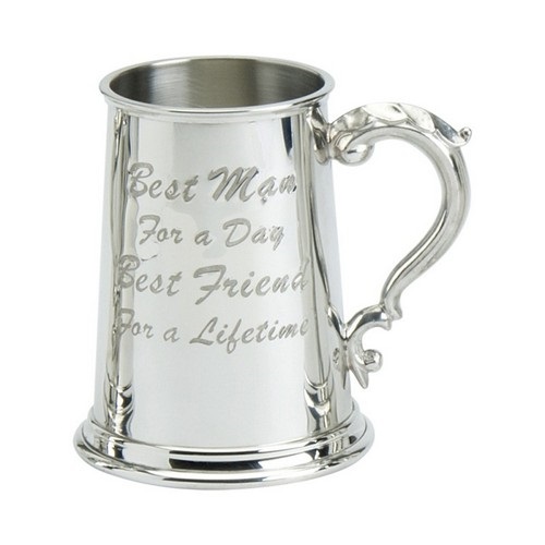 Tankard | 1 Pint | Best Man | Sheffield Pewter