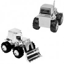 Money Box | Front Loading Digger | Silverplated