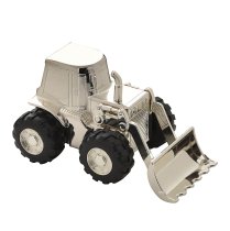 Money Box | Front Loading Digger | Silverplated
