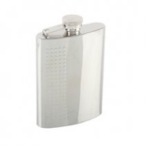 Hip Flask with captive top | 6oz | Bead Pattern