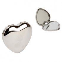 Pocket Mirror | Heart | Silverplated
