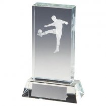 3D Crystal Football Trophy | Image inside | 110mm | S6