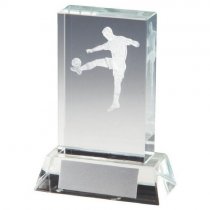 3D Crystal Football Trophy | Image inside | 95mm | S6