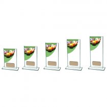 Colour Curve Pool Jade Glass Trophy | 180mm |