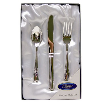 Childs Cutlery Set | 3 piece | Silverplate | Gift Boxed