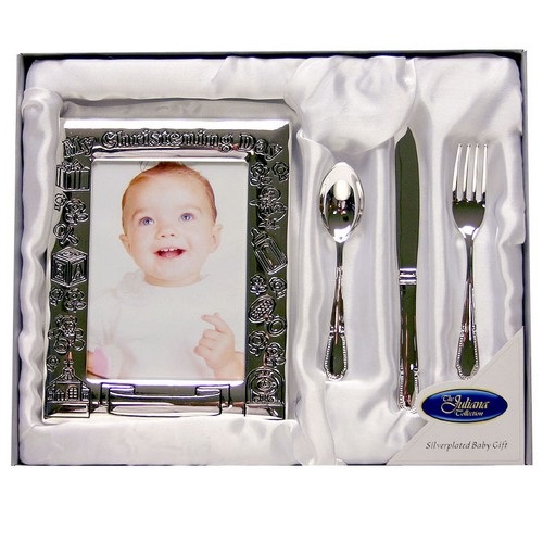 My Christening Day Frame with Knife Fork Spoon
