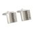 Cuff Links | Plain with Diamante | Rhodium Plated - HM183