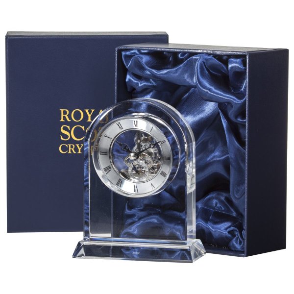 Royal Scot Crystal Large Mantle Clock | Greenwich Collection | 160mm