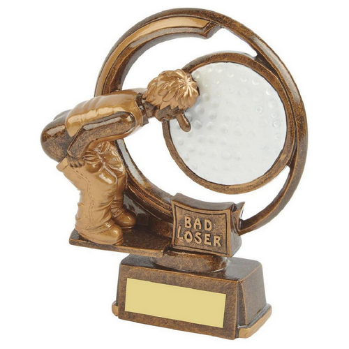 Novelty Golf Trophy| Bad Loser | 150mm | G7