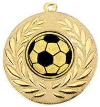 Medal | Gold | Embossed Football | Supplied Unengraved