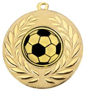Medal | Gold | Embossed Football | Supplied Unengraved