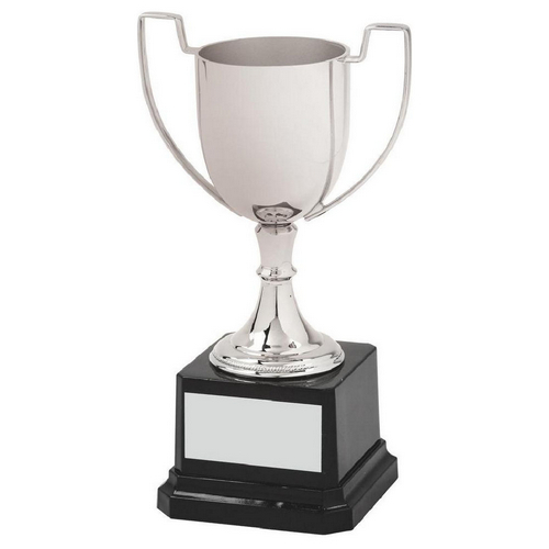 Contemporary Nickel Plated Trophy Cup | 160mm | T.3180