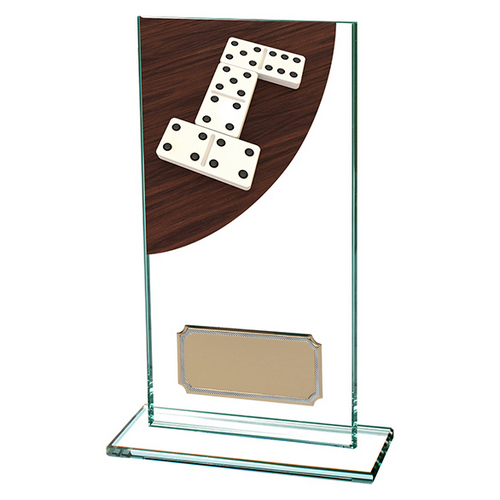 Colour Curve Dominoes Jade Glass Trophy | 160mm |