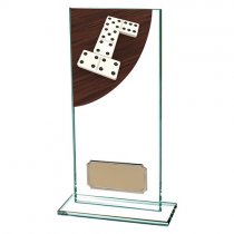 Colour Curve Dominoes Jade Glass Trophy | 180mm |