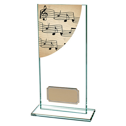 Colour Curve Music Jade Glass Trophy | 180mm |