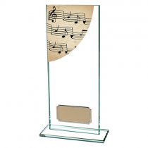 Colour Curve Music Jade Glass Trophy | 200mm |