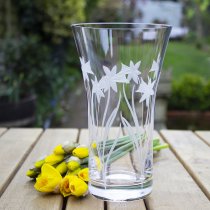 Royal Scot Daffodils Design | Flared Vase | 200mm | GE