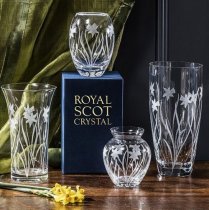 Royal Scot Crystal Daffodils Design | Fruit Salad Bowl | 190mm | GE