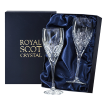 Royal Scot Crystal Highland Large Wine | 95mm | Boxed Pair | personalised Box