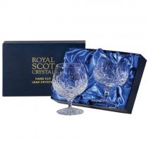 Royal Scot Crystal London Brandy Glass | Boxed Pair | Personalised Box | G18