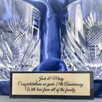 Royal Scot Crystal London Brandy Glass | Boxed Pair | Personalised Box | G18