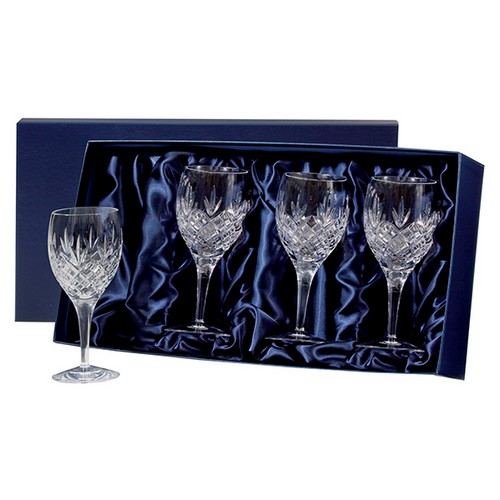Royal Scot Edinburgh Crystal | Large Wine | Box of 4 | Personalised Box
