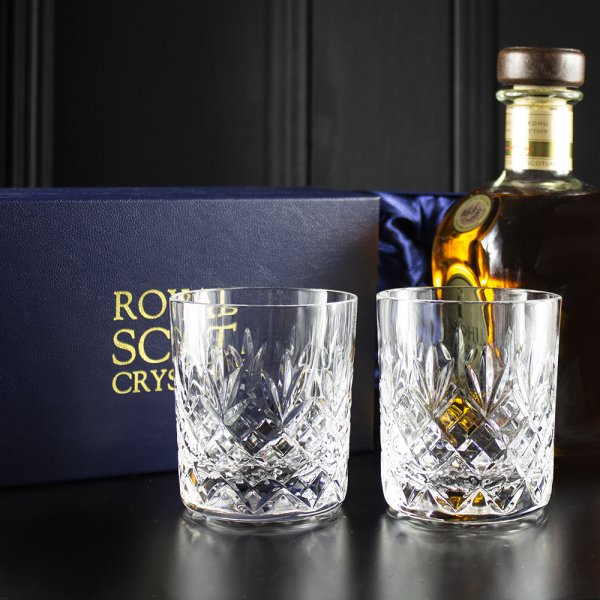 Royal Scot Edinburgh Crystal | Large Tumbler | Box of 2 | Personalised Box | G18