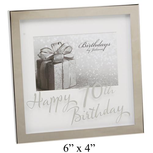 Photoframe | 70th Birthday | 6 x 4" | Mirror Print