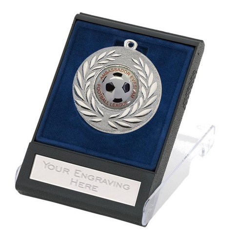 Custom Medal | Silver | Display Box | Blue Insert | S17