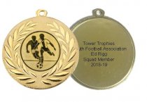 Football Medal | Gold | Football Players | Printed Back