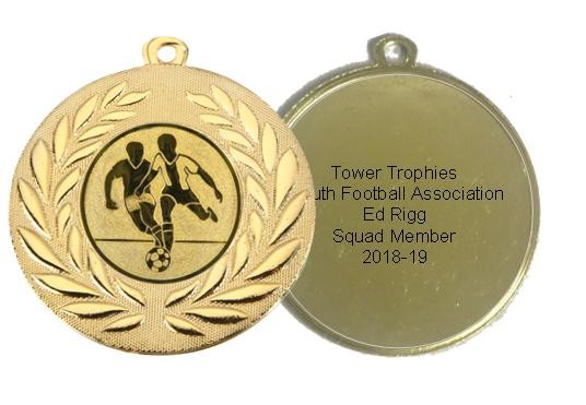 Football Medal | Gold | Football Players | Printed Back