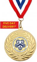 Sports Day Medal & Ribbon-School Emblem-Unengraved