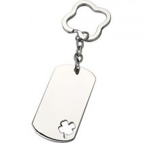 Be Lucky Four Leaf Clover ID Tag | Nickle