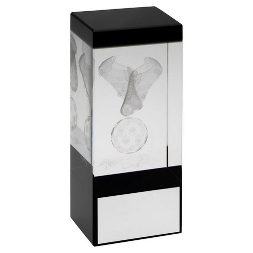 Glacier Crystal Football Boot & Ball Trophy | 140mm | S23