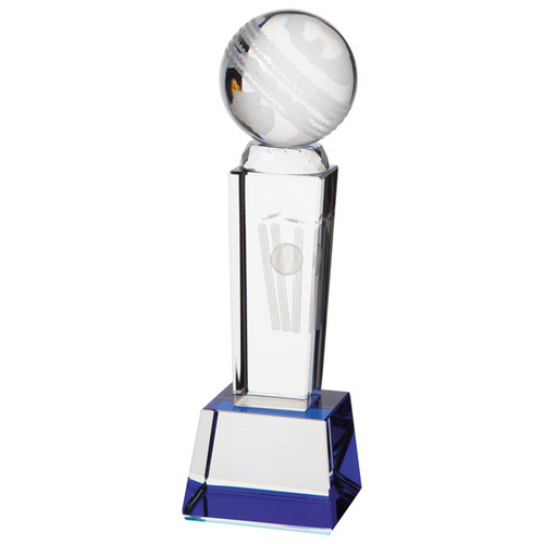 Tribute Cricket Crystal Trophy | 180mm | G5