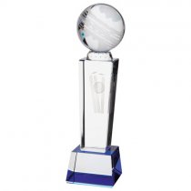 Tribute Cricket Crystal Trophy | 220mm | G5