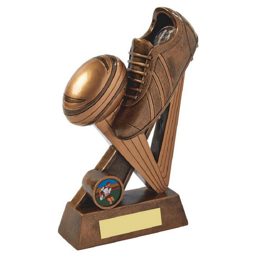 Streets Rugby Boot & Ball Trophy | 210mm | G49