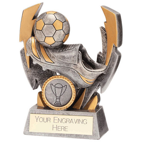 Flashbolt Football Resin Trophy Silver | 120mm | G7