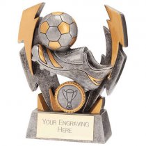 Flashbolt Football Resin Trophy Silver | 140mm | G25