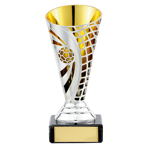 Defender Football Trophy Cup | Silver & Gold | 140mm | G7