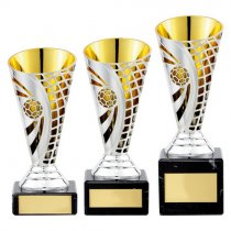Defender Football Trophy Cup | Silver & Gold | 140mm | G7