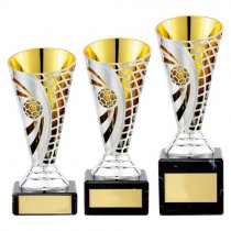 Defender Football Trophy Cup | Silver & Gold | 150mm | G7