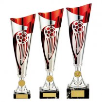 Champions Football Cup | Silver & Red | 325mm | S9