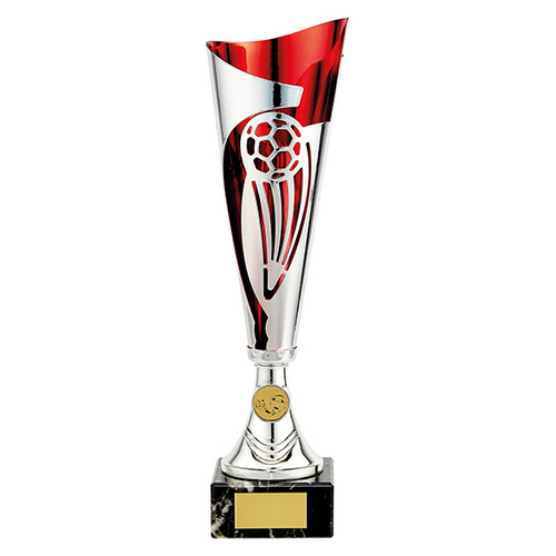 Champions Football Cup | Silver & Red | 360mm | S25