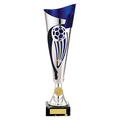 Champions Football Cup | Silver & Blue | 340mm | S25
