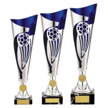 Champions Football Cup | Silver & Blue | 340mm | S25