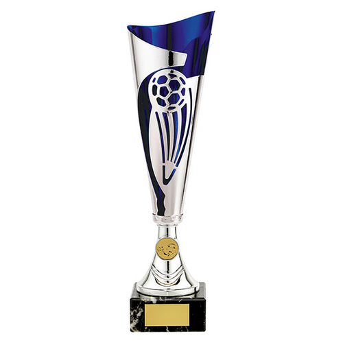 Champions Football Cup | Silver & Blue | 360mm | S25