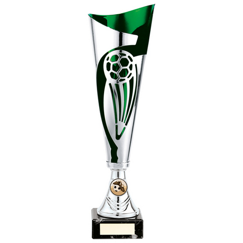 Champions Football Cup | Silver & Green | 340mm | S25